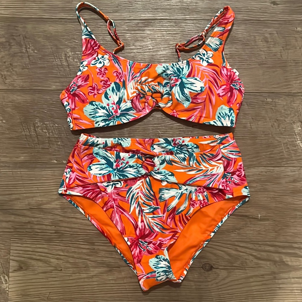 Tropical print bathing suit, NEW!